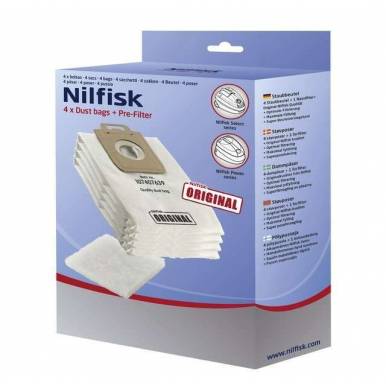 Nilfisk Bolsas Coupé/Neo/Go - Pack 5 bolsas + Pre-filtro - Electromax
