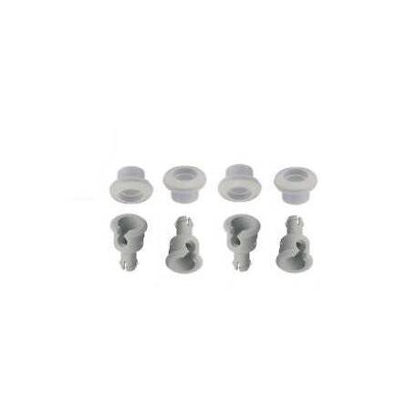 Pack 4 Ruedas + Ejes para Cesta de Lavavajillas Balay, Bosch, Siemens varios modelos BALAY - 1