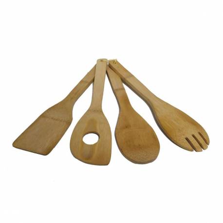 Kit 4 Utensilios de Bamboo para cocinar UNIVERSAL - 1