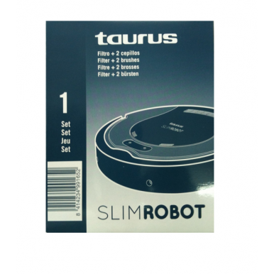 Conjunto de filtro e escova para aspirador robô Taurus Slim Robot.