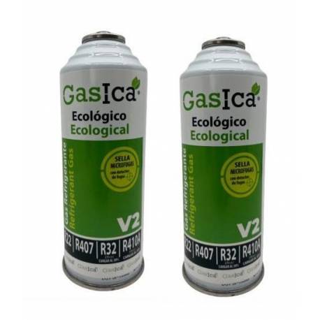 Pack 2 Recarga GASICA de Gas Ecológico V2 225gr UNIVERSAL - 1